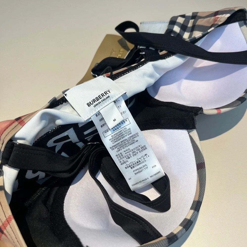 Burberry Beige and Black Plaid Bikini Set - Picture 8 of 8